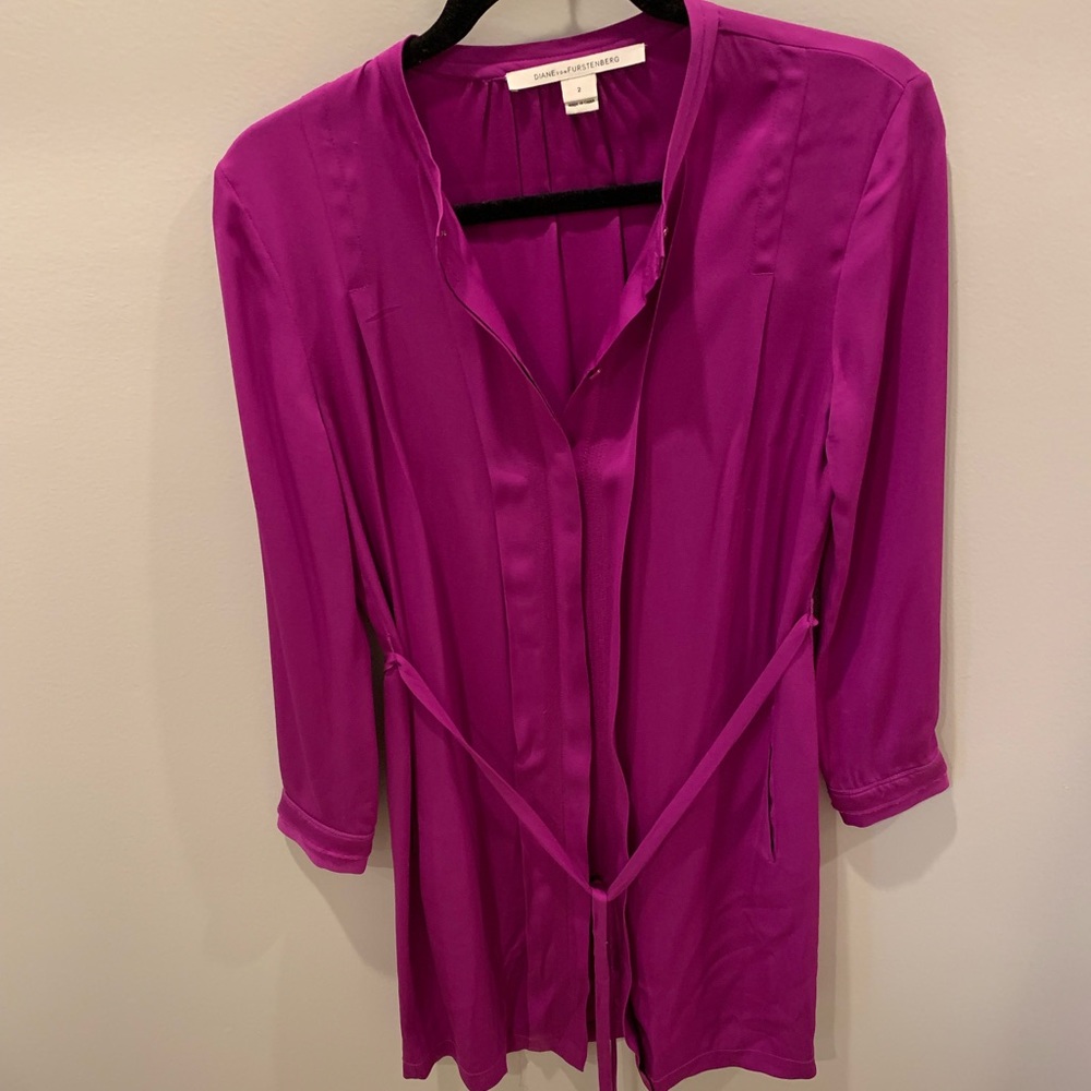 DVF shift dress silk